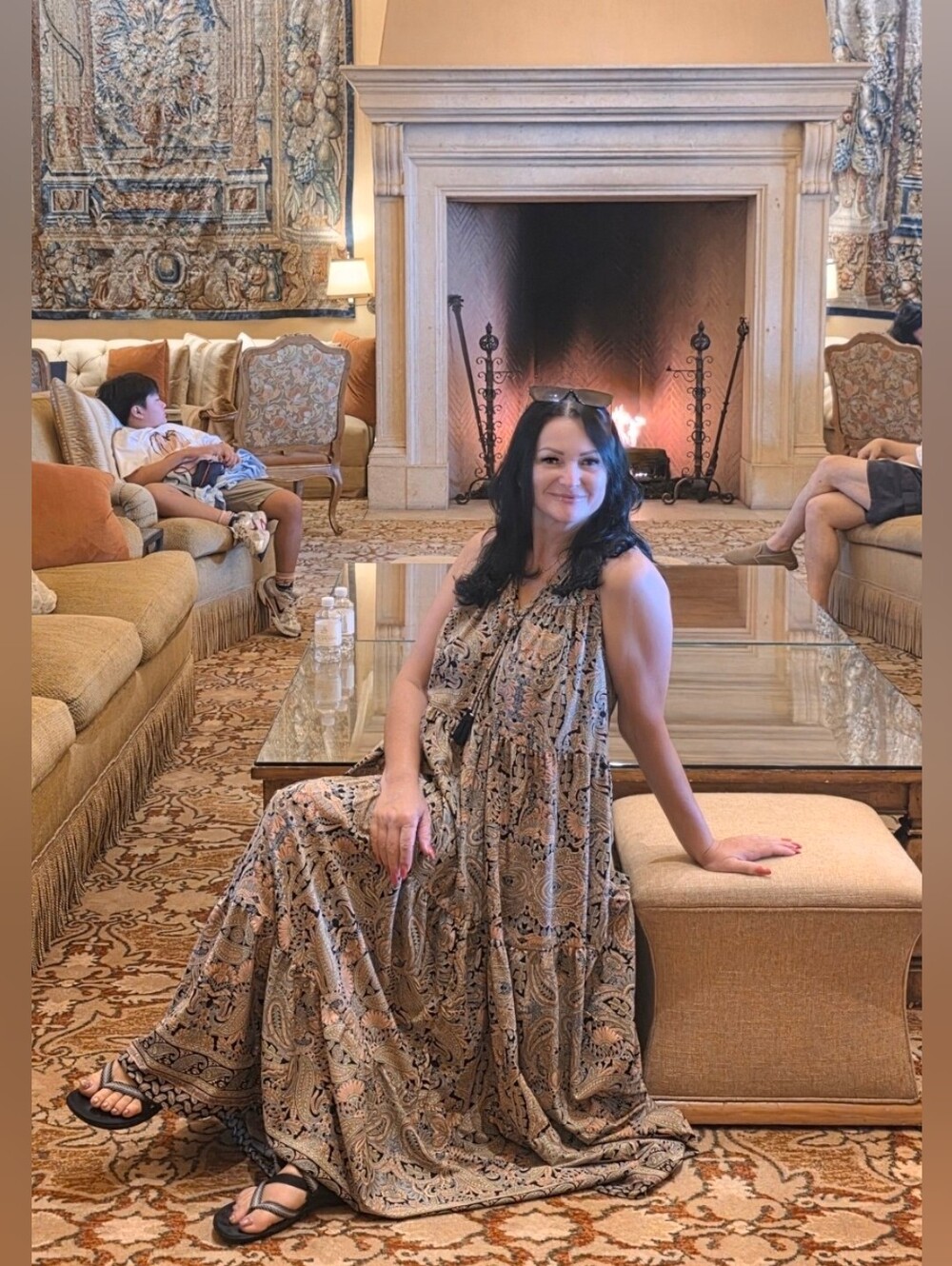 NWT Anthropologie Boemo Paisley Sleeveless Halter Tiered Boho Maxi Dress, Sz M
